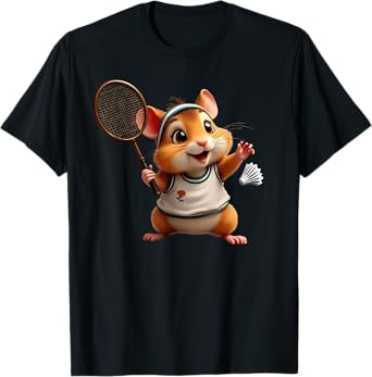 Badminton Art For Men Women Kids Badminton Lover Badminton T-Shirt
