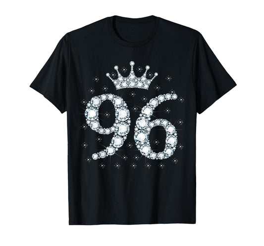 96 Crown 96 Years Old Happy 96th Birthday Girl Women T-Shirt