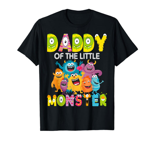 Daddy of The Little Monster 1St Birthday Boy Party T-Shirt