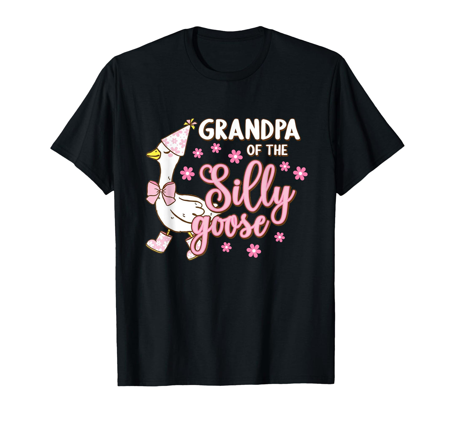 Grandpa Of The Silly Goose First Birthday Family Matching T-Shirt