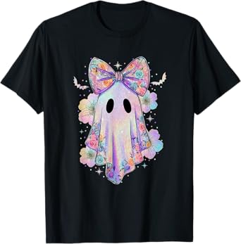 Cute to Spook,Ghost Bow Boo Ghost Witch Bat,Flower Funny Tee T-Shirt