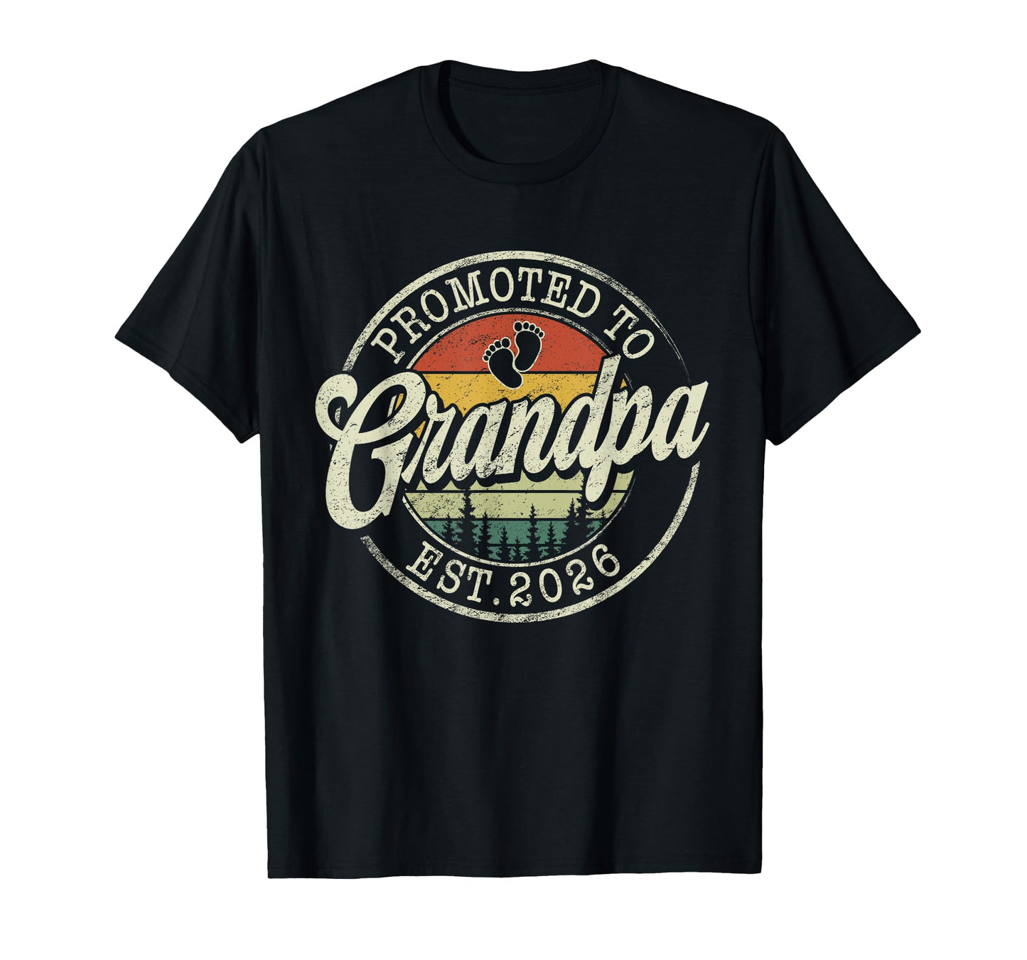 Promoted To Grandpa Est 2026 Pregnancy Announcement T-Shirt