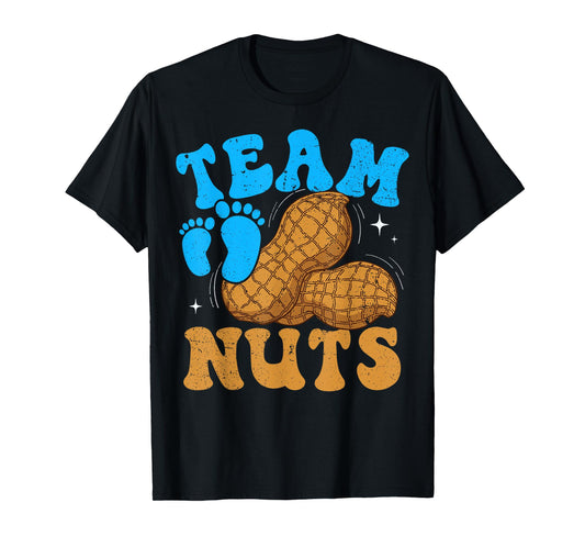 Baby Party Gender Reveal Party Team Nuts Funny Gender Reveal T-Shirt