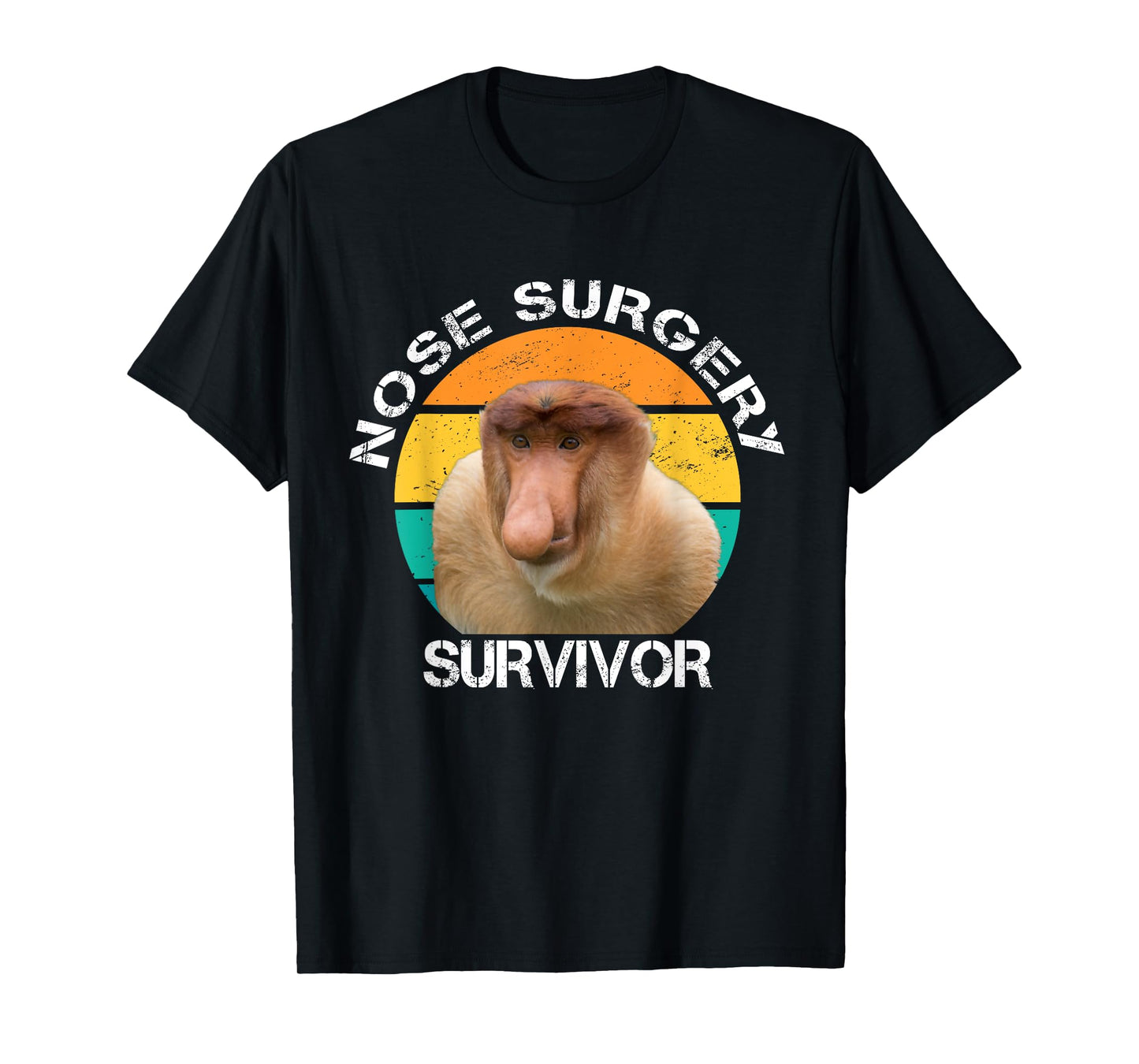 Funny Broken Nose Surgery Recovery Survivor Proboscis Monkey T-Shirt
