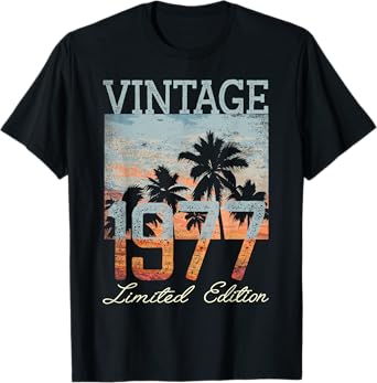 Vintage 1977 Limited Edition 48 Year Old Gifts 48th Birthday T-Shirt