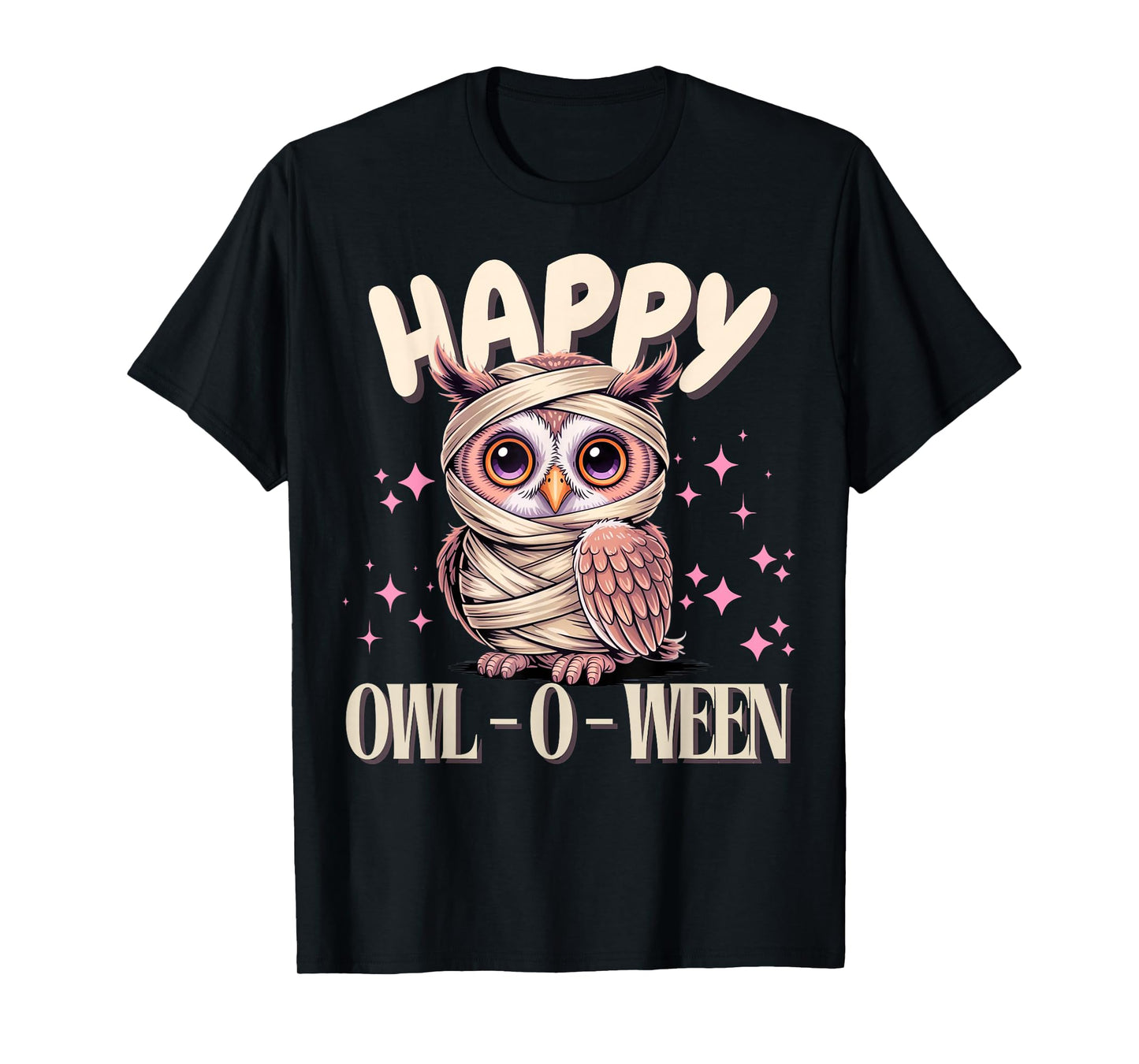 Happy Owloween Cute Mummy Owl Halloween Squad Costume T-Shirt