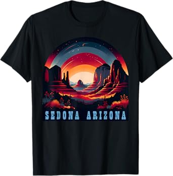 Sedona AZ Hiking Outdoors Mountain Sedona USA Retro Vintage T-Shirt