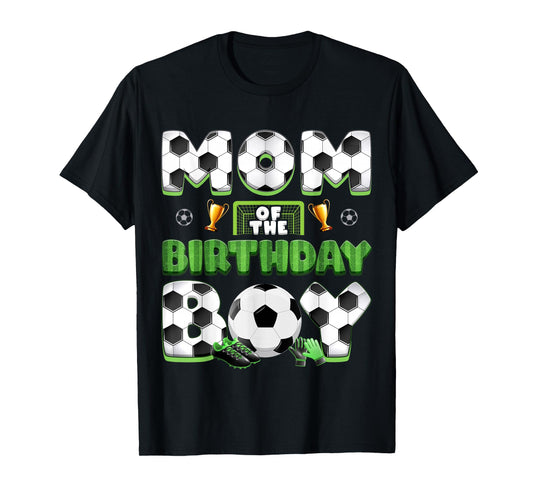 Mom And Dad Of The Birthday Boy Soccer Group Family Matching T-Shirt
