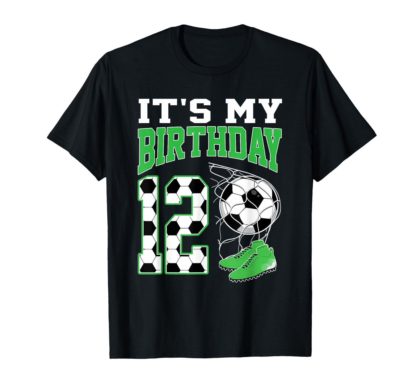 It's My 12th Birthday Soccer Party 12 Year Old Boy T-Shirt