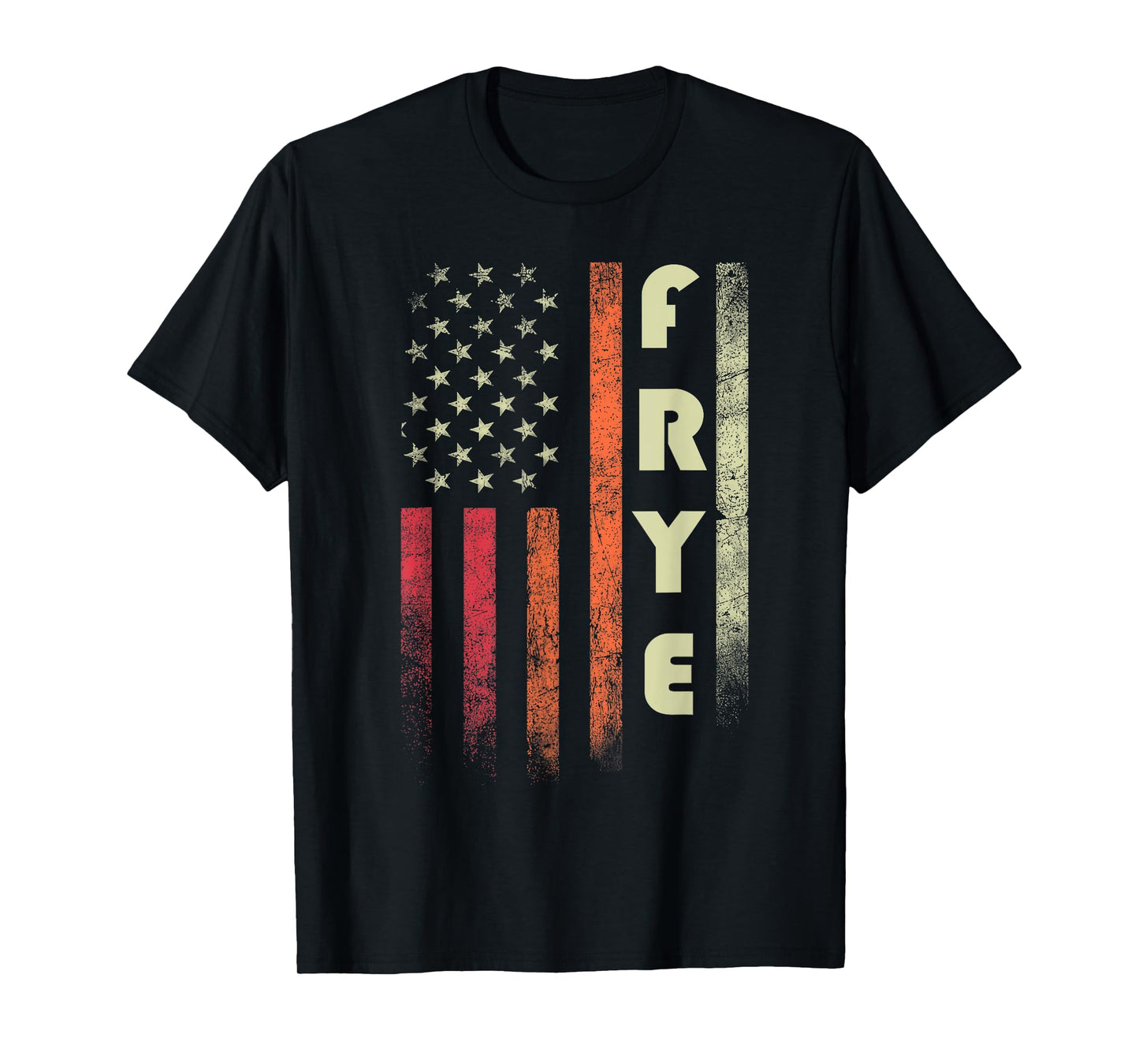 FRYE Surname Funny Retro Vintage Birthday American Flag T-Shirt