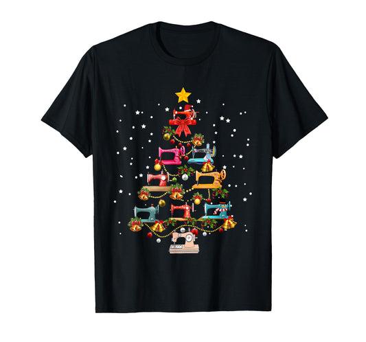 Funny Sewing Machine Christmas Tree Christmas Ornament Women T-Shirt