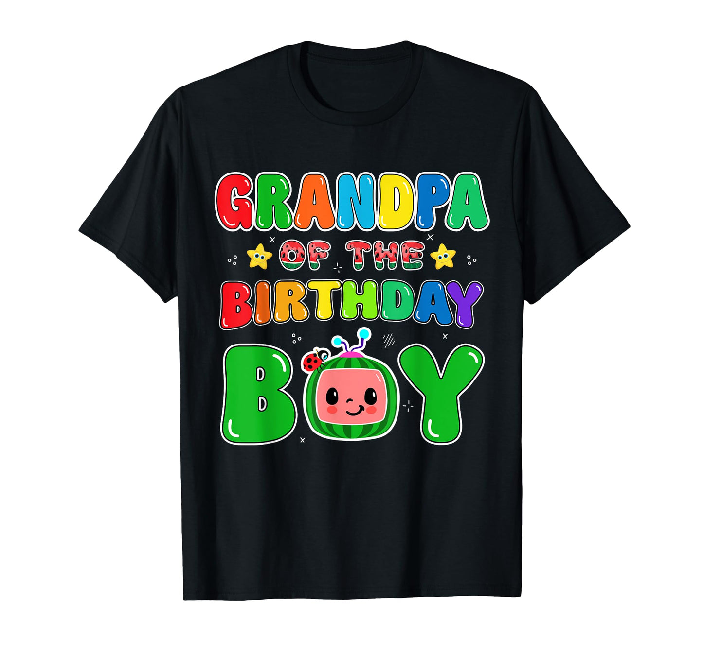 Grandpa of The Birthday Boy Funny Melon Family Matching T-Shirt