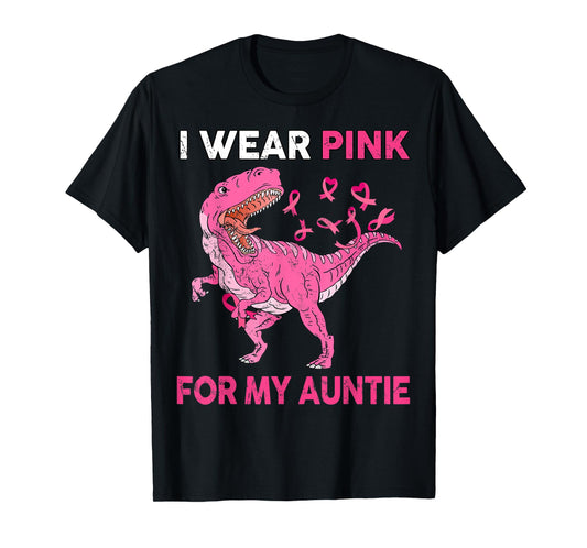 Breast Cancer Awareness Wear Pink for Auntie Kid Boy Toddler T-Shirt