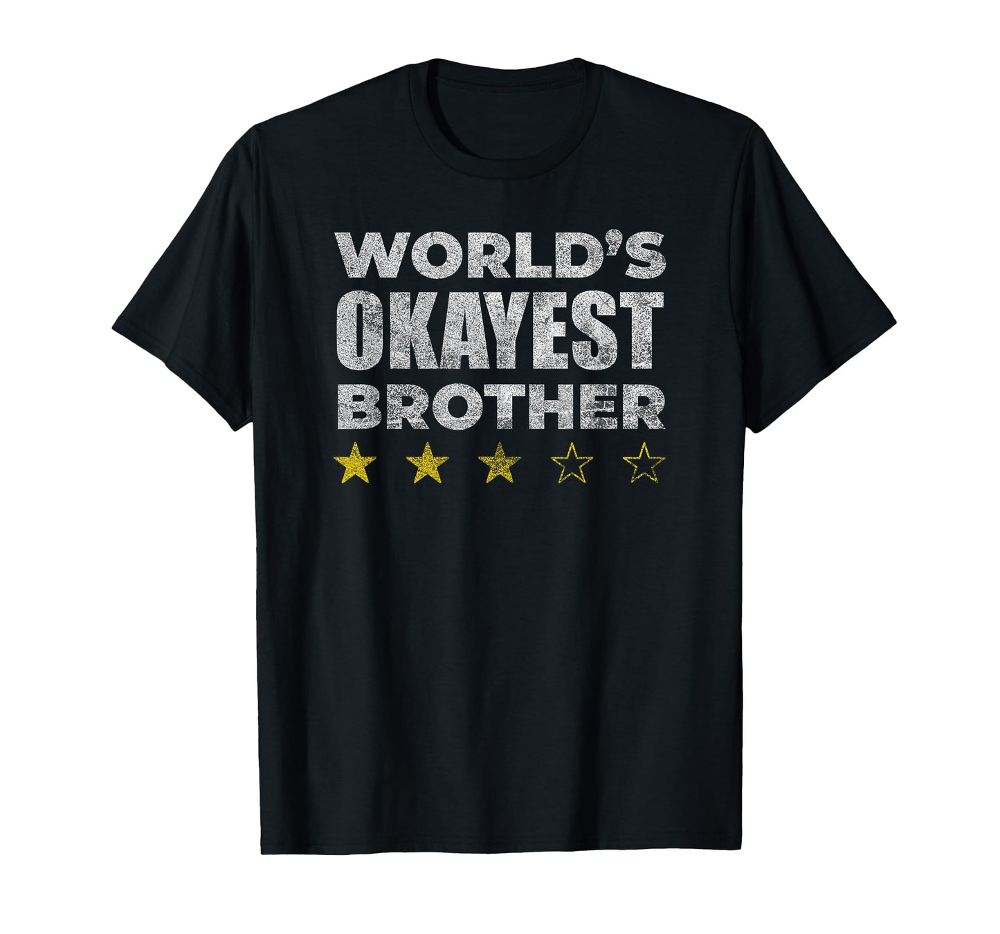 Funny Worlds Okayest Brother - Vintage Style T-Shirt
