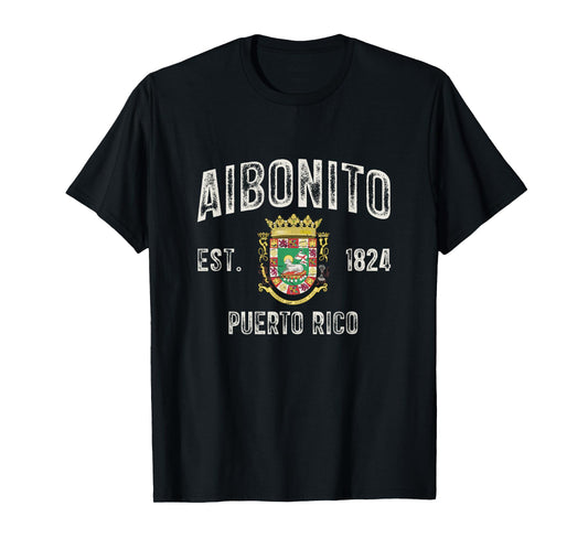 Aibonito City In Puerto Rico Est 1824, Puerto Rico Armorial T-Shirt
