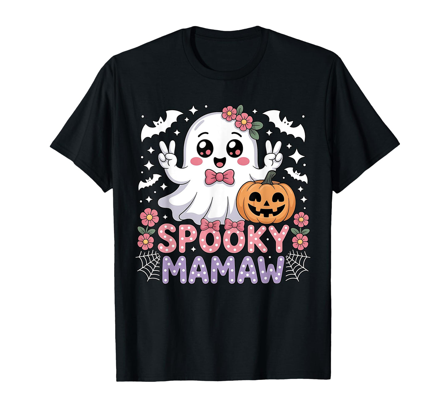 Groovy Spooky Mamaw Women Men Boys Girls Happy Halloween T-Shirt