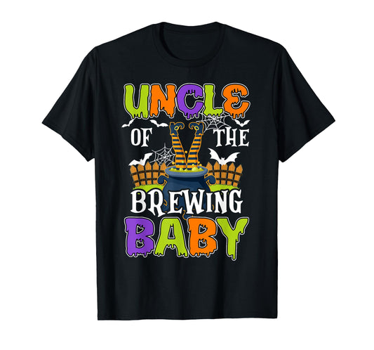Uncle Of The Brewing Baby Halloween Witch Baby Funny T-Shirt
