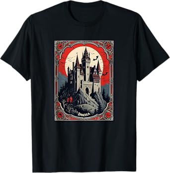 Dracula's Castle Book Cover Illustration T-Shirt