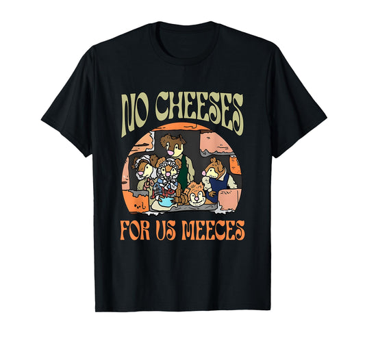 No Retro Cheeses For Us Party Meeces Christmas Holiday T-Shirt