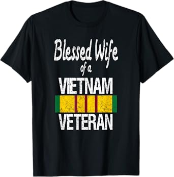 Blessed Wife of a Vietnam Veteran Military Family T-Shirt