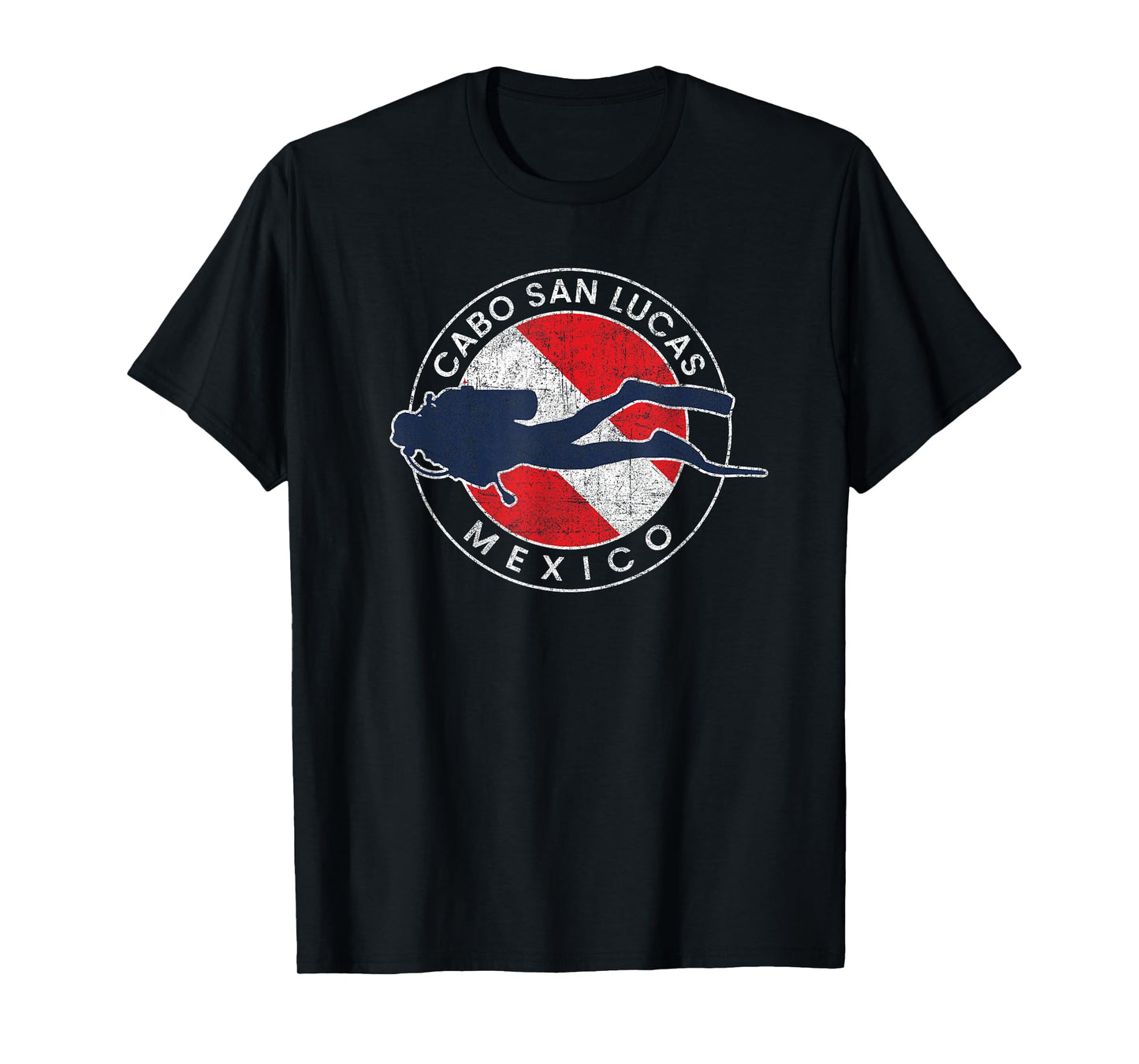 Cabo San Lucas Mexico Scuba Diving Flag Retro Boys Girls T-Shirt