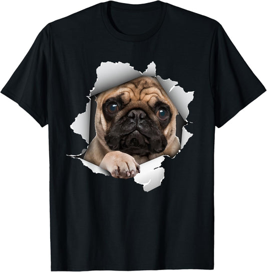 Cute Pug Design For Men Women Kids Pet Dog Breed Pug Lovers T-Shirt
