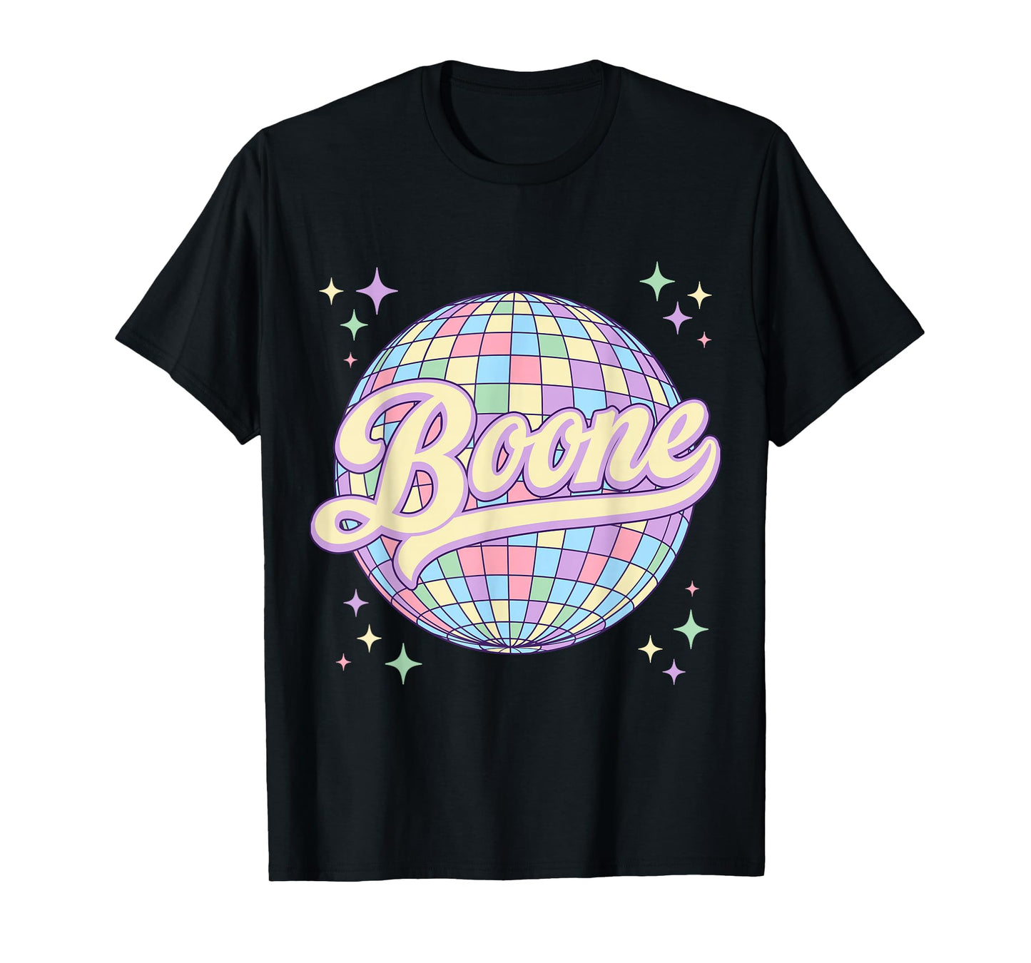 Retro Boone First Name Personalized Disco 80s Birthday T-Shirt