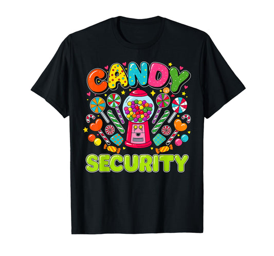 Candy Security Candy Costume Funny Candy Squad Women Girls T-Shirt