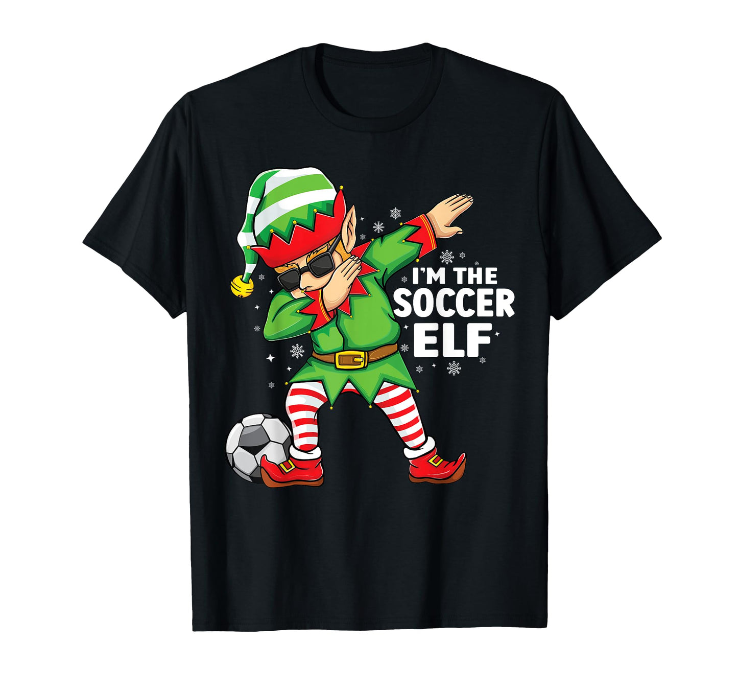 The Soccer Elf Group Matching dabbing elf soccer Christmas T-Shirt