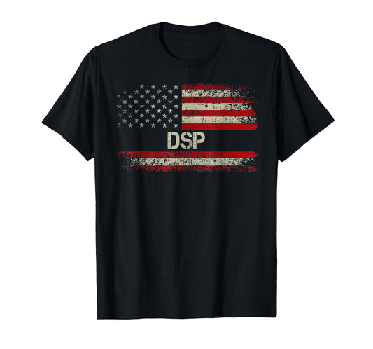 DSP - Vintage American Flag US Patriotic DSP T-Shirt for Women Men