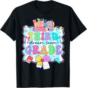 3rd Grade For Boys Girls Teacher Third Grade Back to School T-Shirt