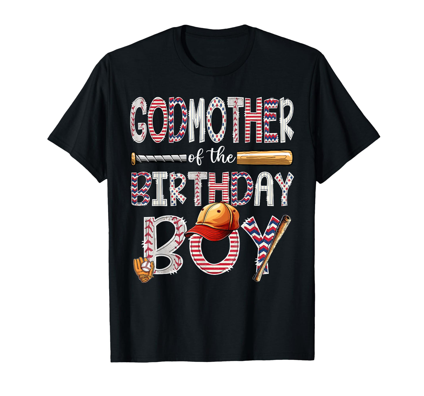 GodMother Of The Birthday Boy Baseball Player Birthday T-Shirt