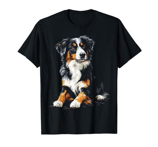 Australian Shepherd Dog Pet Artwork Australian Shepherd Men Women Kids T-Shirt