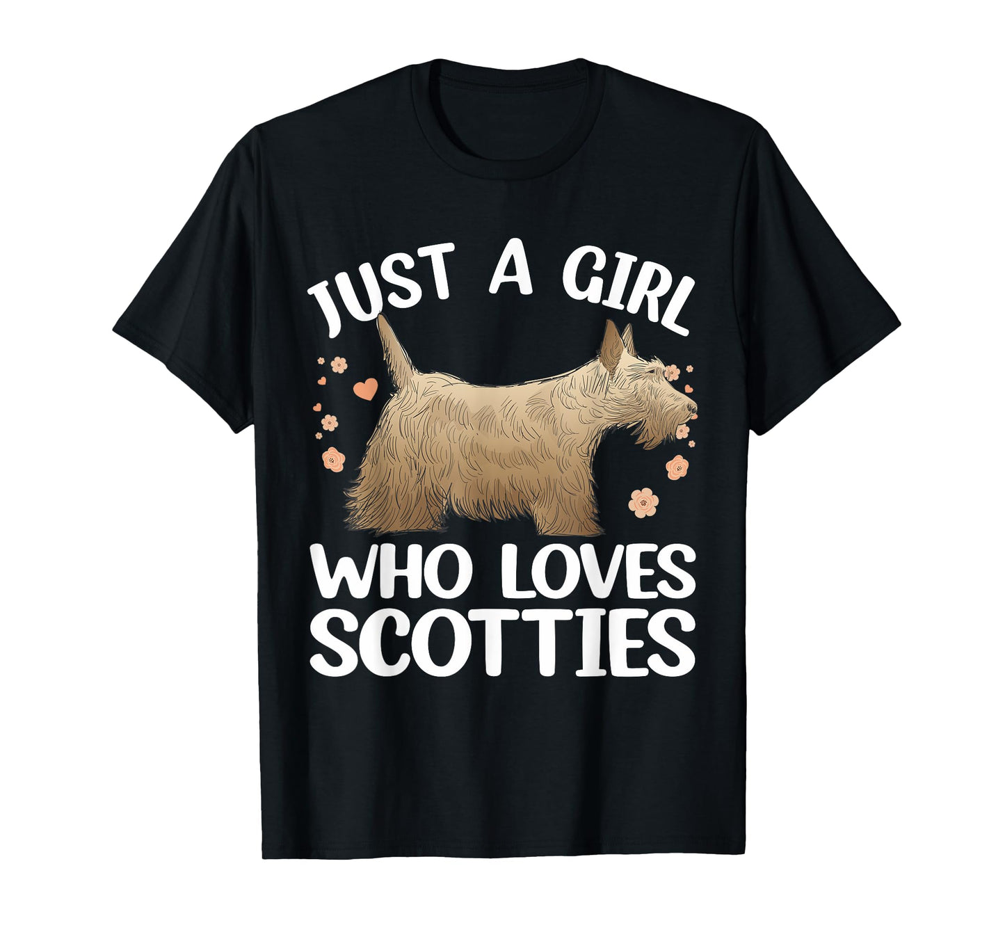 Funny Scottish Terrier Art For Girls Women Scottie Dog Lover T-Shirt