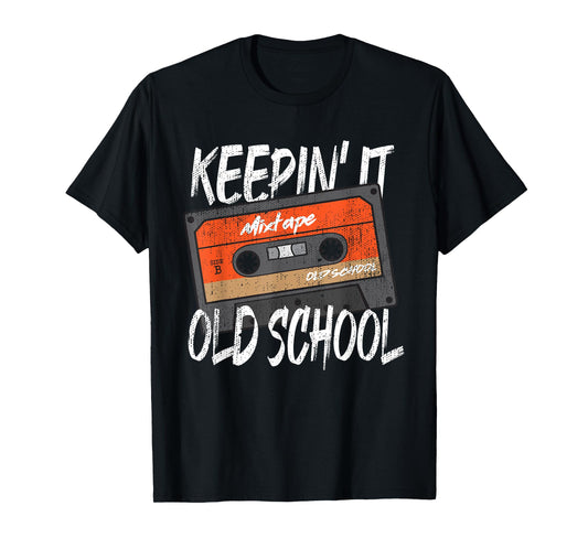 Old School Hip Hop 80s 90s Vintage Mixtape Cassette Tape T-Shirt