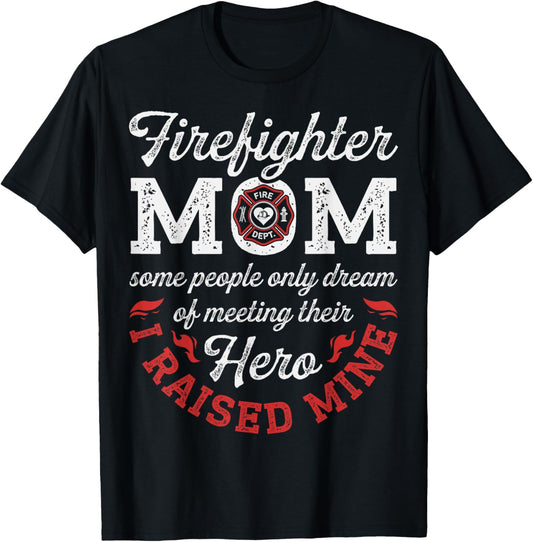 Firefighter Mom Mother's Day Thin Red Line Firefighting T-Shirt