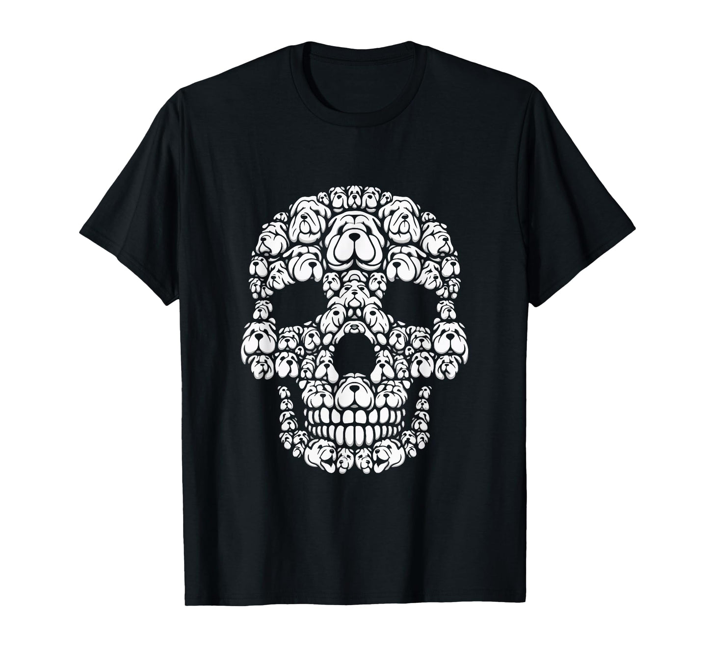 Group Shar PEIS As Halloween Skull Costume Dog Owner Lover T-Shirt
