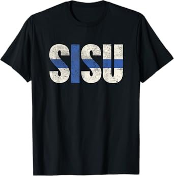 Sisu Finnish flag vintage distressed T Shirt Finland Suomi T-Shirt