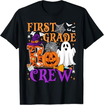 1st Grade Boo Crew Teacher Student Funny Halloween Costume T-Shirt