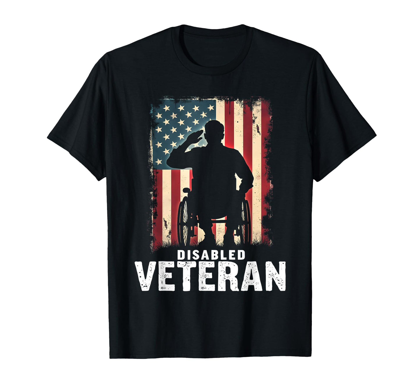 Disabled Veteran American Flag Veterans Day Men Women T-Shirt
