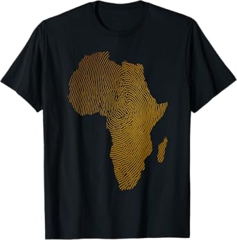 Cool Africa Map Art For Men Women Afrocentric African Print T-Shirt