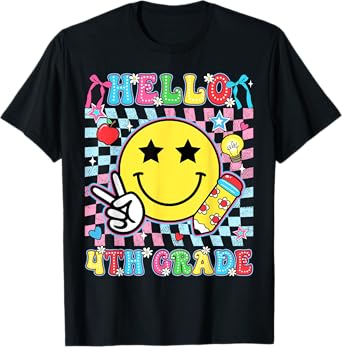 4th Grade For Boys Girls Teacher Fourth Grade Back to School T-Shirt