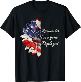 Remember Everyone Deployed-Wear Red on Friday Military T-Shirt
