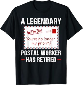 Postal Worker Retired 2023 Postman Retirement Mail Carrier T-Shirt