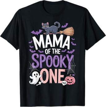 Mama Of The Spooky One Halloween Mom Costume T-Shirt