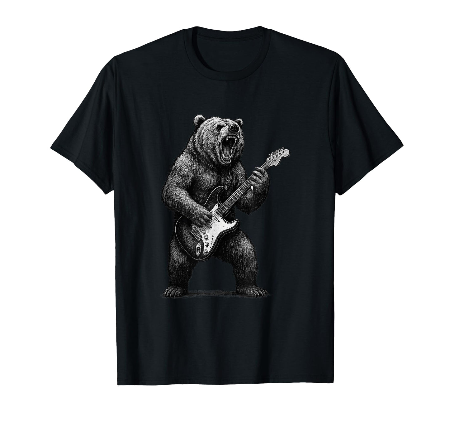 Grizzly Bear Playing Electric Guitar T-Shirt