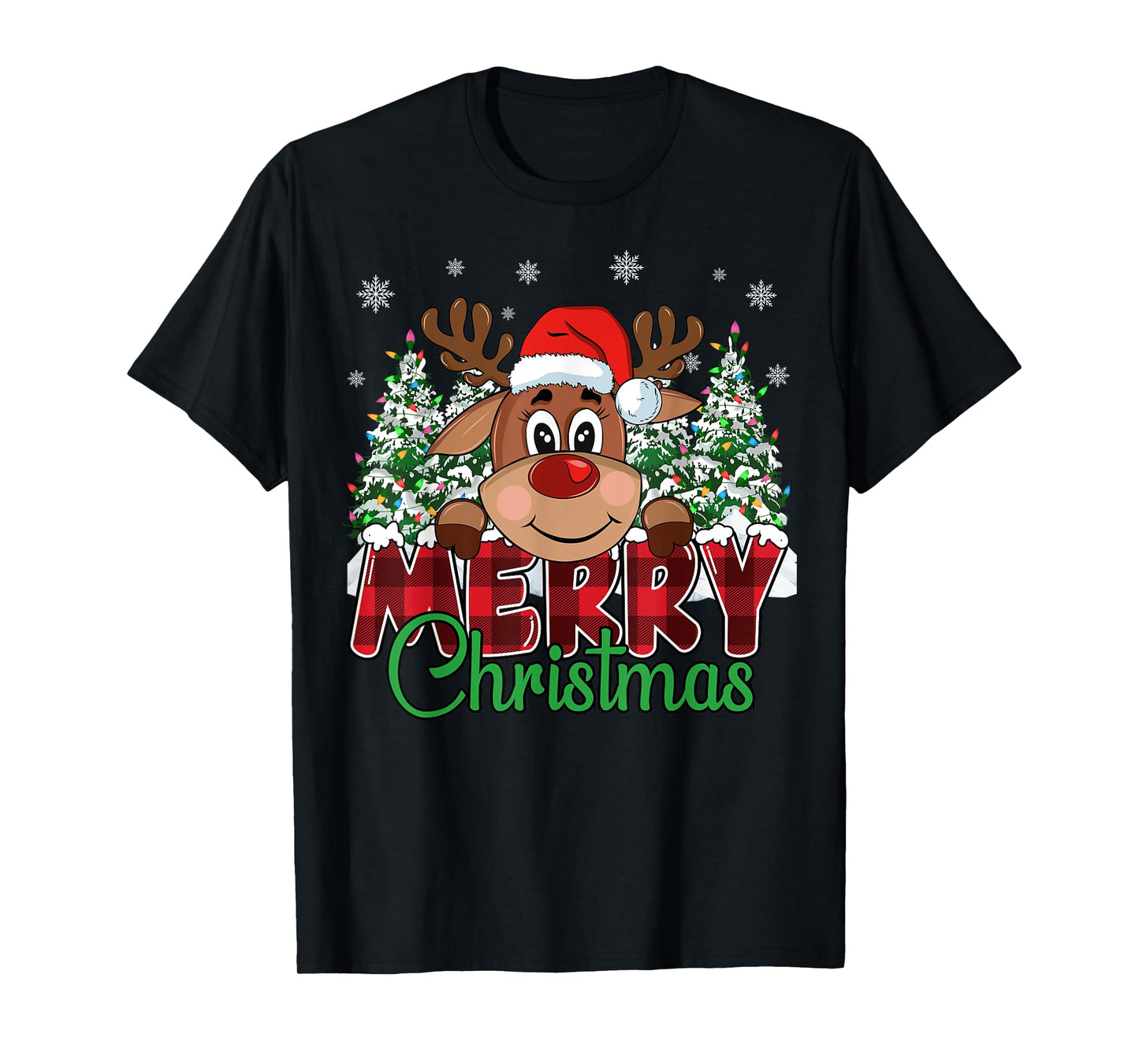 Funny Reindeer Xmas Family Merry Christmas T-Shirt