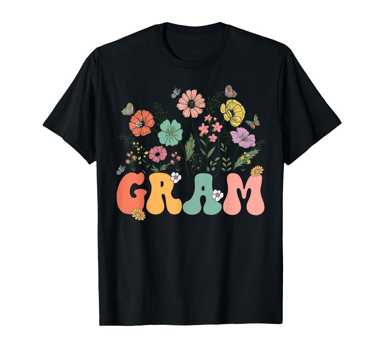 Gram Mothers Day For Grandma Wildflower Floral Women T-Shirt
