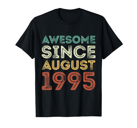 Awesome Since August 1995 Vintage Birthday Classic 1995 T-Shirt