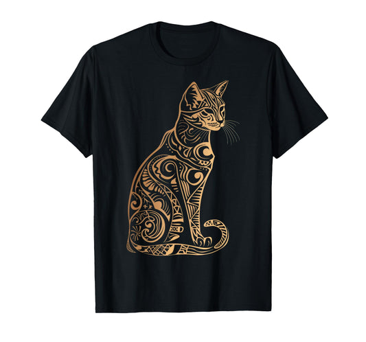 Cats Tribal Vintage Retro Graphic T-Shirt